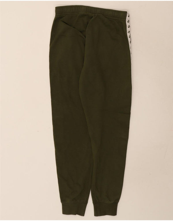 Nike masculino gráfico agasalho calças joggers pequeno cáqui colorblock algodão