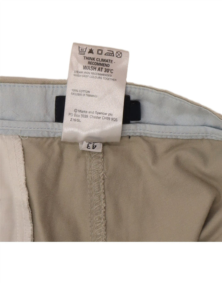 Calça chino reta feminina Marks & Spencer Blue Harbor W42 L33 cinza