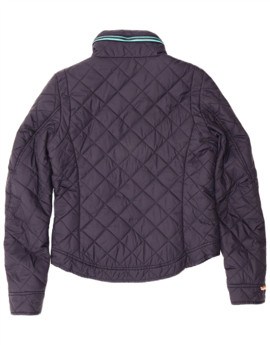 Jaqueta acolchoada feminina SUPERDRY UK 14 médio azul marinho nylon