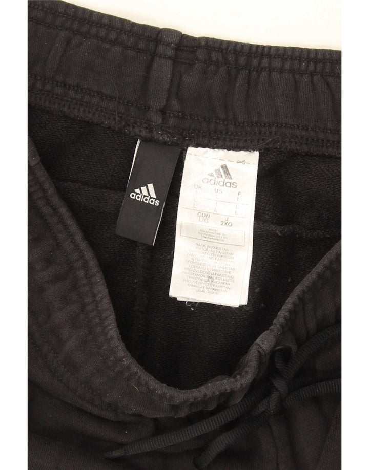 Shorts esportivos gráficos masculinos Adidas grandes de algodão preto