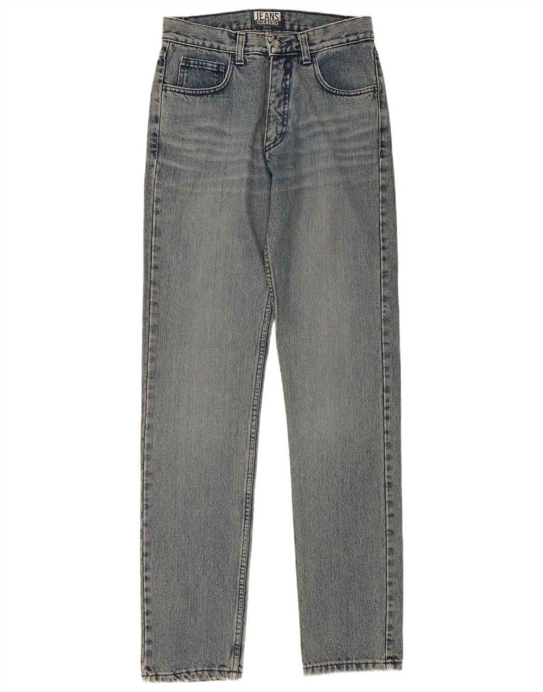Jeans retos femininos ICEBERG W27 L32 algodão azul