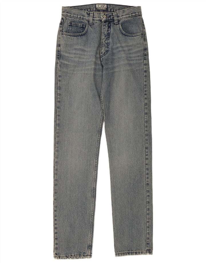 Jeans retos femininos ICEBERG W27 L32 algodão azul