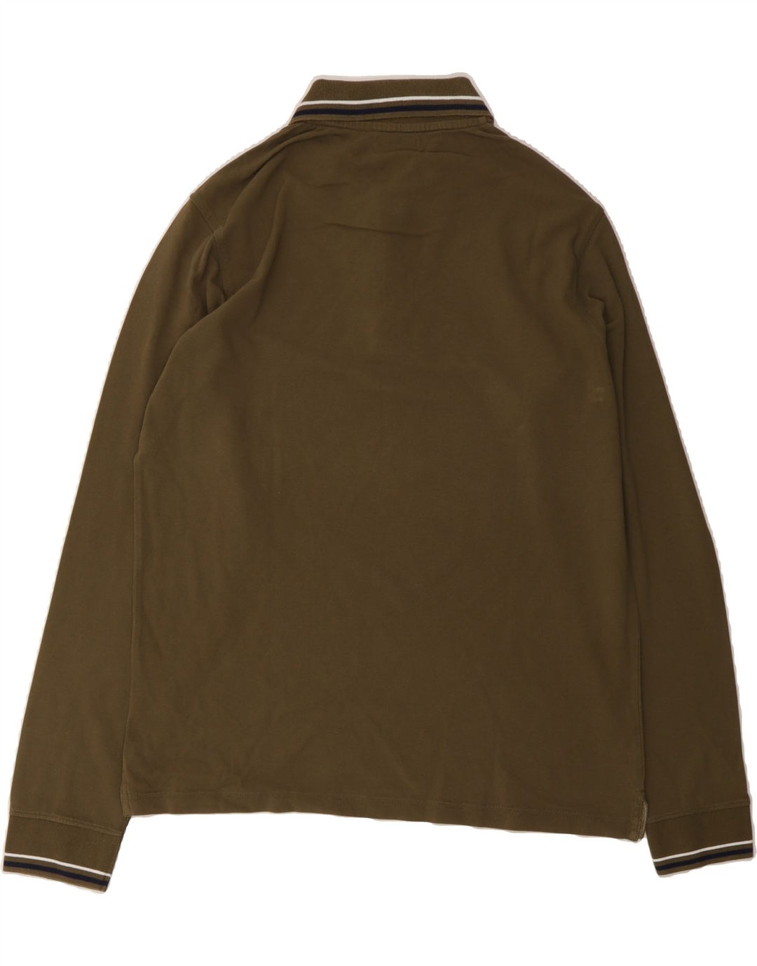 KAPPA Mens Long Sleeve Polo Shirt XL Khaki Cotton Vintage Kappa and Second-Hand Kappa from Messina Hembry 