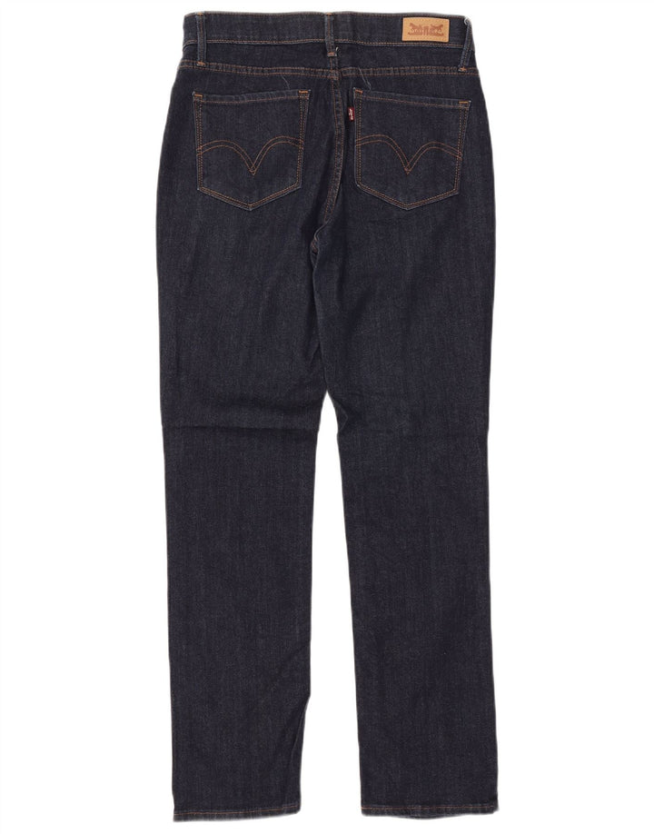 Jeans reto feminino Levi's US 6 médio W28 L30 algodão azul marinho
