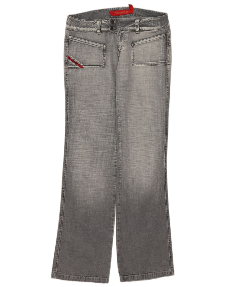Jeans feminino bootcut FISHBONE W28 L34 algodão cinza
