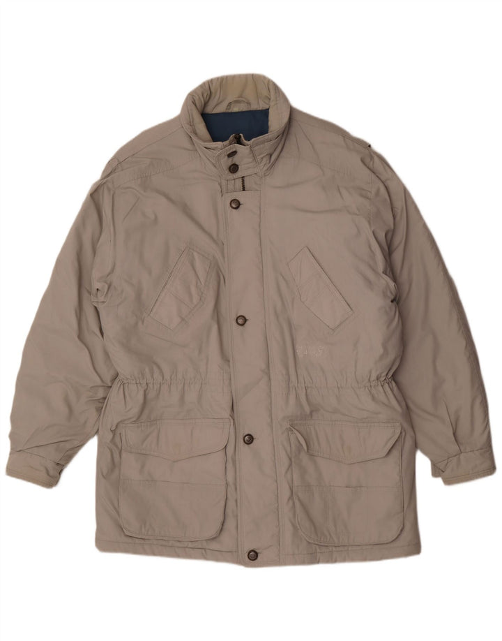 Casaco acolchoado masculino Brugi UK 42 XL poliéster cinza