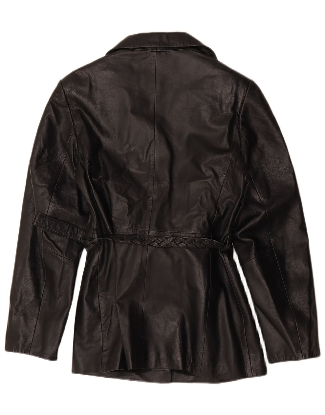 Jaqueta blazer feminina de couro com 3 botões da Conbipel IT 46 couro preto grande