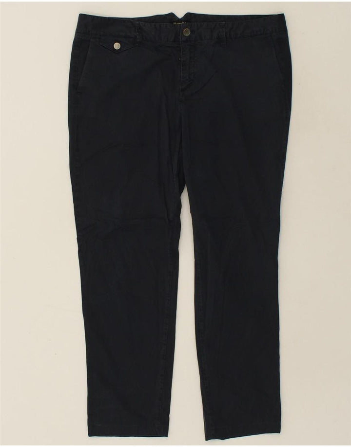 MASSIMO DUTTI Womens Straight Casual Trousers W34 L26  Navy Blue | Vintage Massimo Dutti | Thrift | Second-Hand Massimo Dutti | Used Clothing | Messina Hembry 
