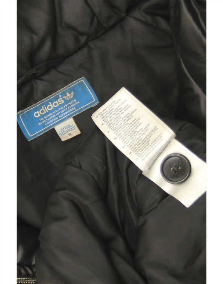 Adidas Mens Jaqueta Acolchoada Com Capuz UK 36 Pequeno Poliéster Preto