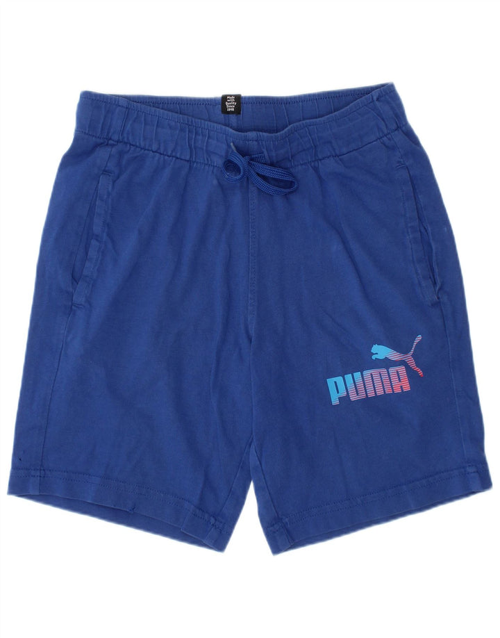 Shorts esportivos PUMA meninos 7-8 anos azul
