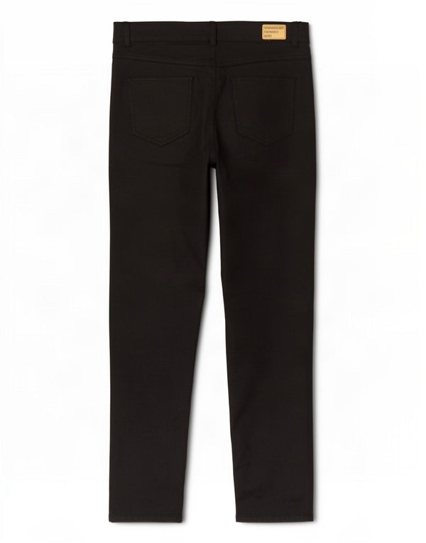 Calça feminina casual encerada fina da Dack IT 48 XL W32 L30 algodão preto