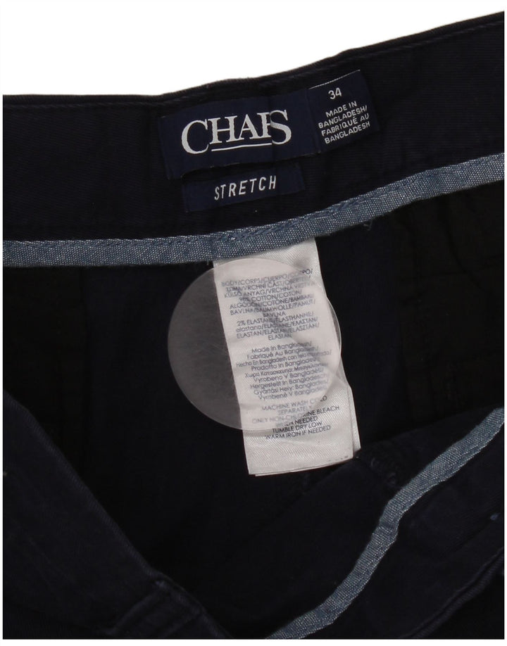 Shorts Chino Masculino Chaps W34 Grande Algodão Azul Marinho