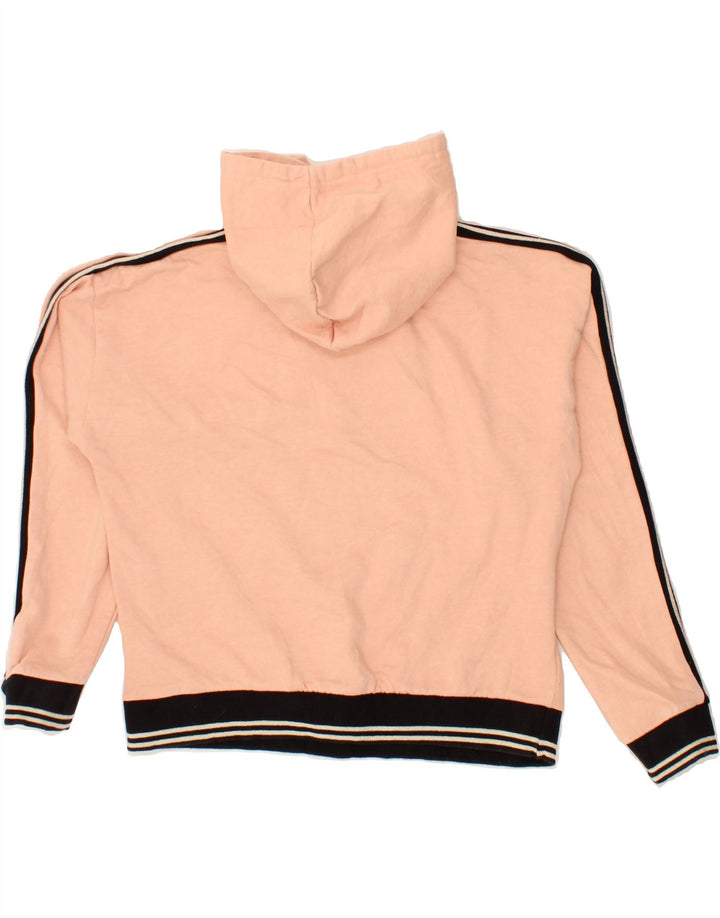 FILA Womens Graphic Hoodie Jumper UK 14 Medium Pink Cotton Vintage Fila and Second-Hand Fila from Messina Hembry 