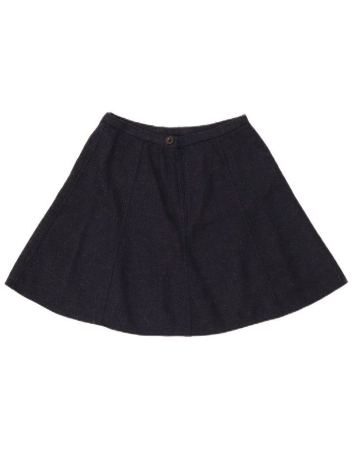 Mini saia feminina vintage W26 pequena azul marinho