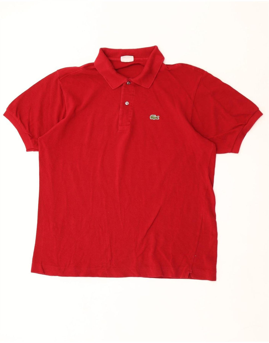 Camisa polo masculina Lacoste tamanho 6 XL algodão vermelho