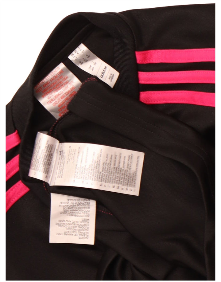 Adidas Meninas Aeroready Zip Neck Pullover Treino Top 11-12 Anos Preto