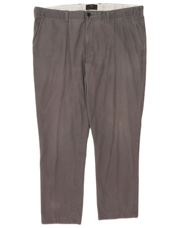 Calça Chino Cônica Masculina Marks & Spencer W40 L29 Algodão Cinza