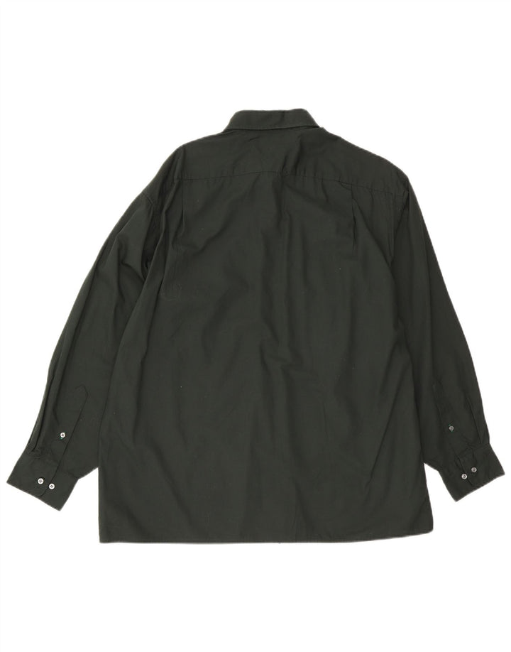 Camisa masculina Tommy Hilfiger tamanho 15 1/2 algodão verde médio