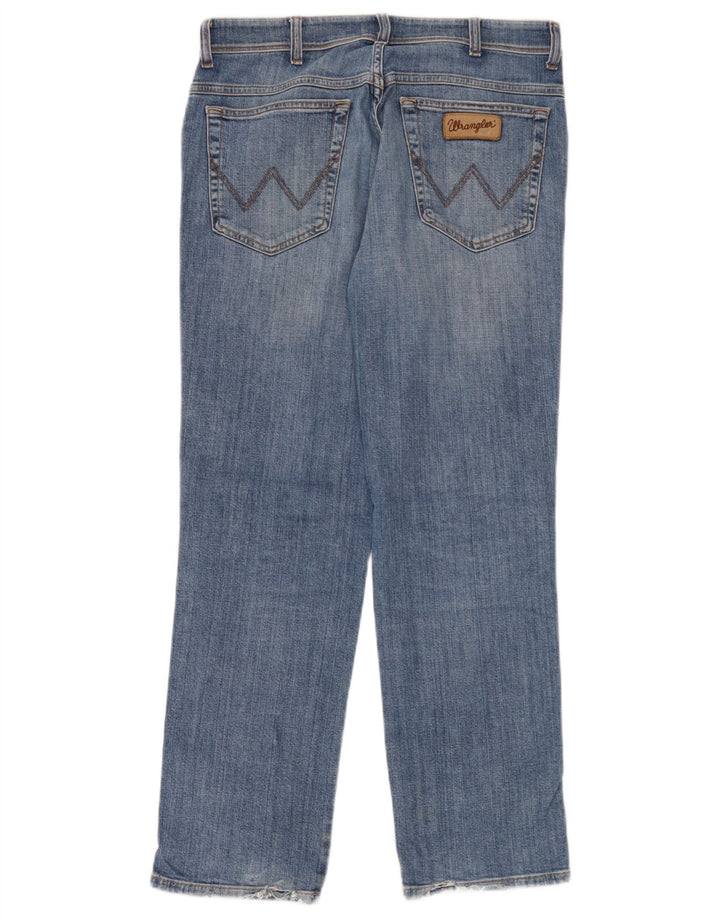 Wrangler Masculino Texas Straight Jeans W34 L30 Azul Algodão
