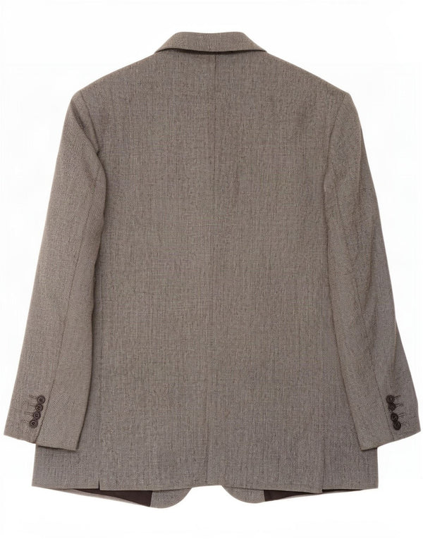 Jaqueta blazer masculina de 2 botões Marks & Spencer Reino Unido 44 XL cinza nova lã