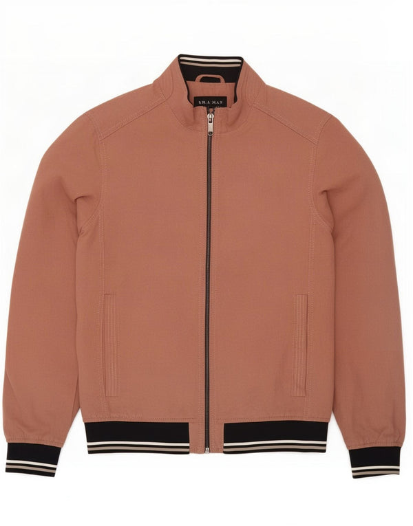 Jaqueta bomber masculina Zara UK 38 poliéster rosa médio