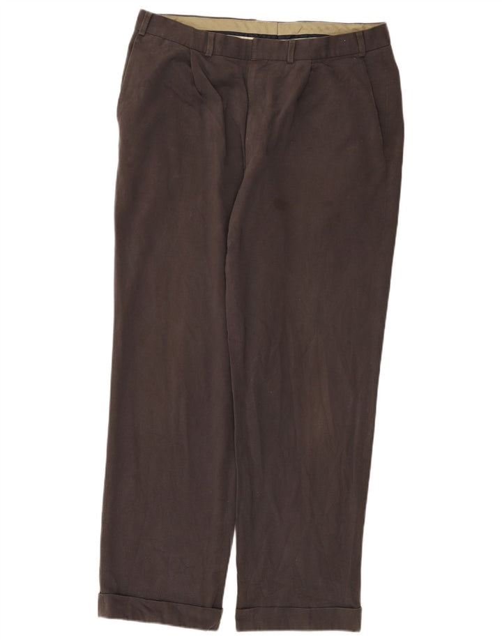 Calça masculina Marks & Spencer St. Michael Straight Chino W36 L31 cinza