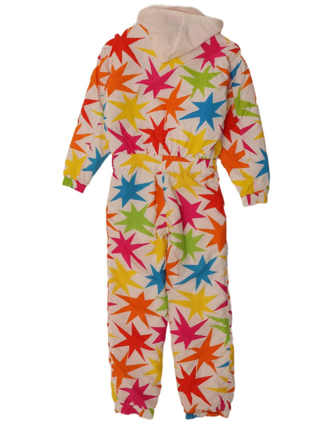 Macacão de esqui feminino Enrico Coveri com padrão abstrato Reino Unido 8 pequeno multicolorido