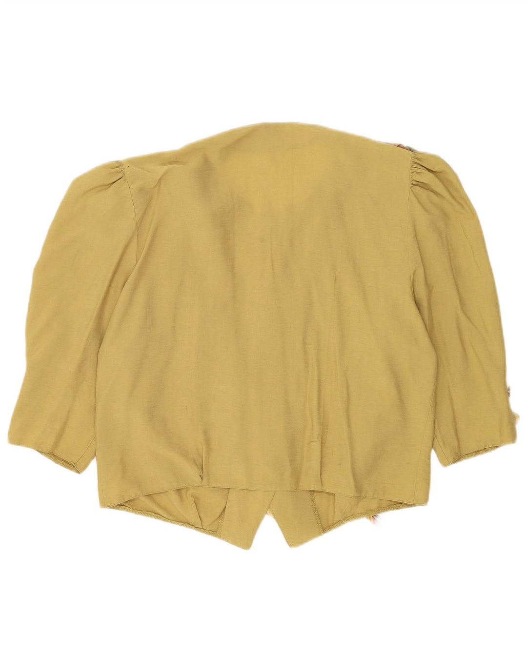 Jaqueta blazer feminina vintage manga 3/4 5 botões Reino Unido 16 grande verde