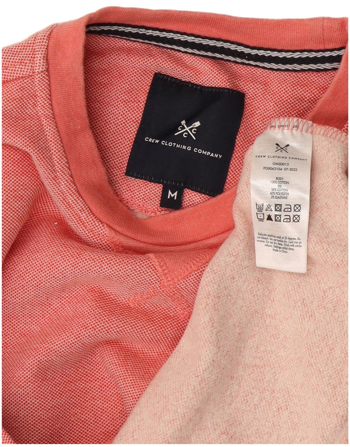 Crew Clothing Mens Moletom Jumper Médio Algodão Rosa