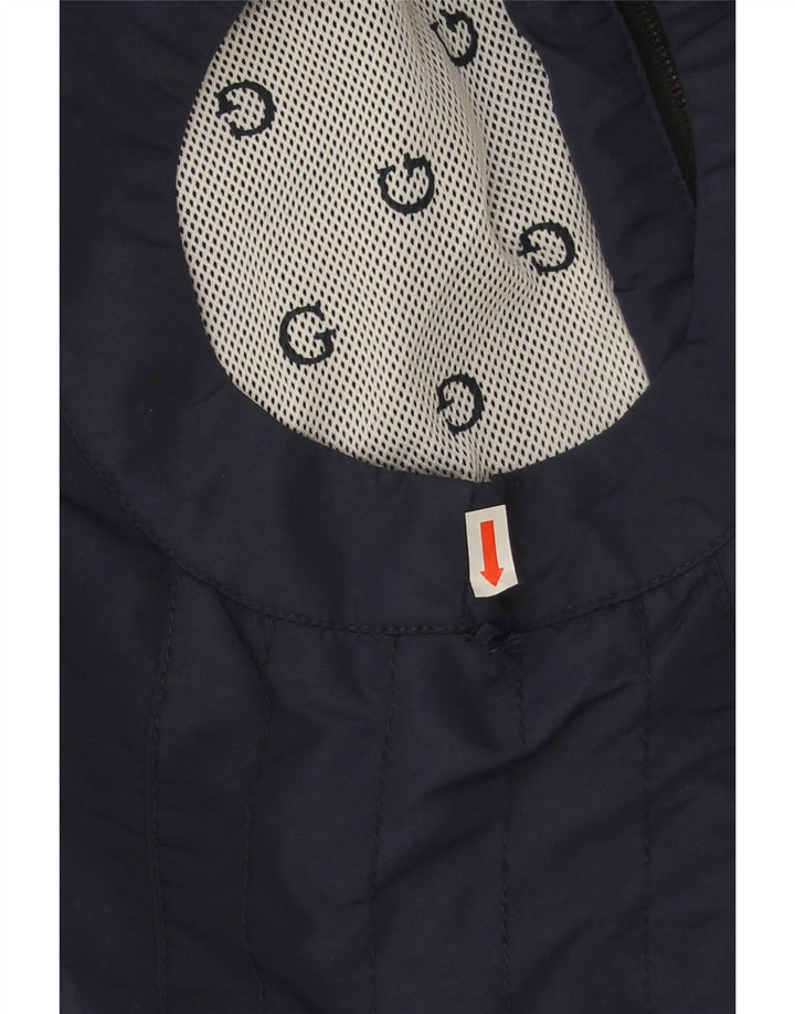 Jaqueta masculina Guess com estampa gráfica sem mangas XL azul marinho poliéster