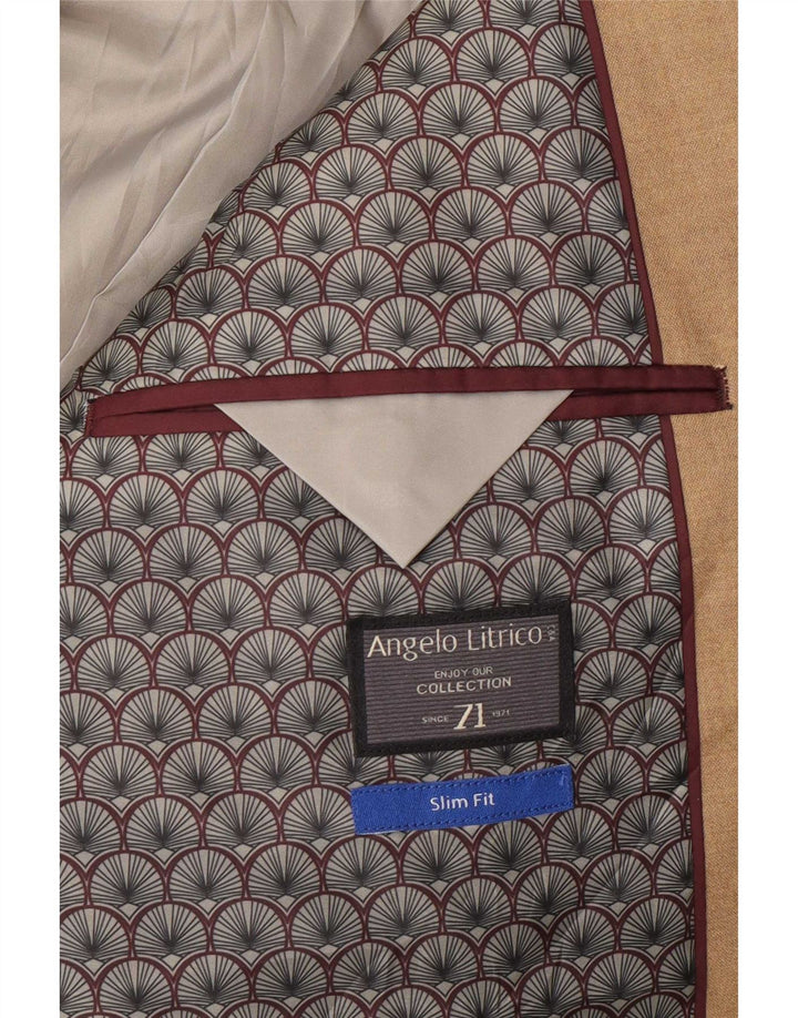 Angelo Litrico Masculino By C&A Jaqueta Blazer de 2 Botões UE 52 Grande Marrom