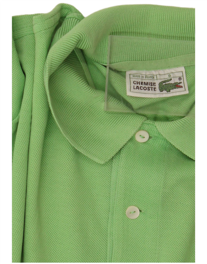Camisa polo masculina Lacoste tamanho 6 grande algodão verde clássico