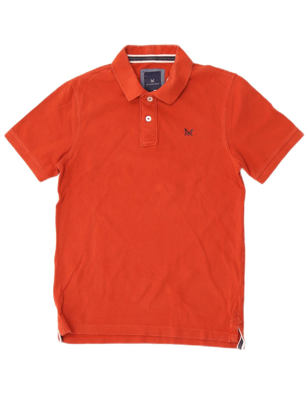 CREW CLOTHING Camisa polo masculina pequena laranja algodão