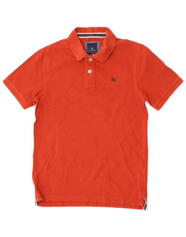CREW CLOTHING Camisa polo masculina pequena laranja algodão