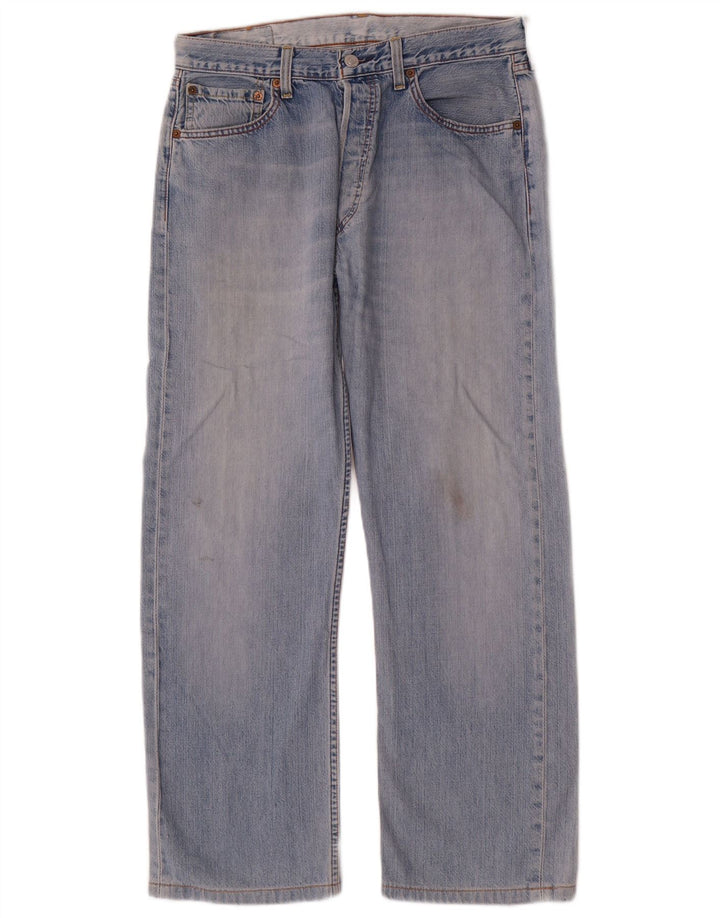 Levi's Masculino 501 Straight Jeans W33 L28 Azul Algodão