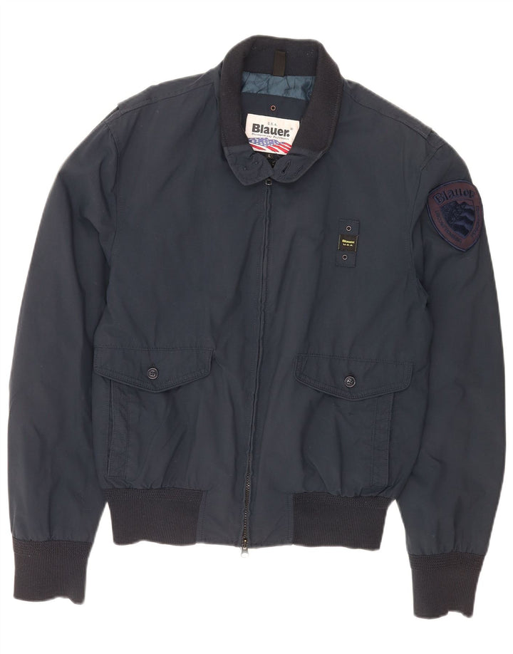Jaqueta bomber masculina Blauer UK 40 grande nylon azul marinho