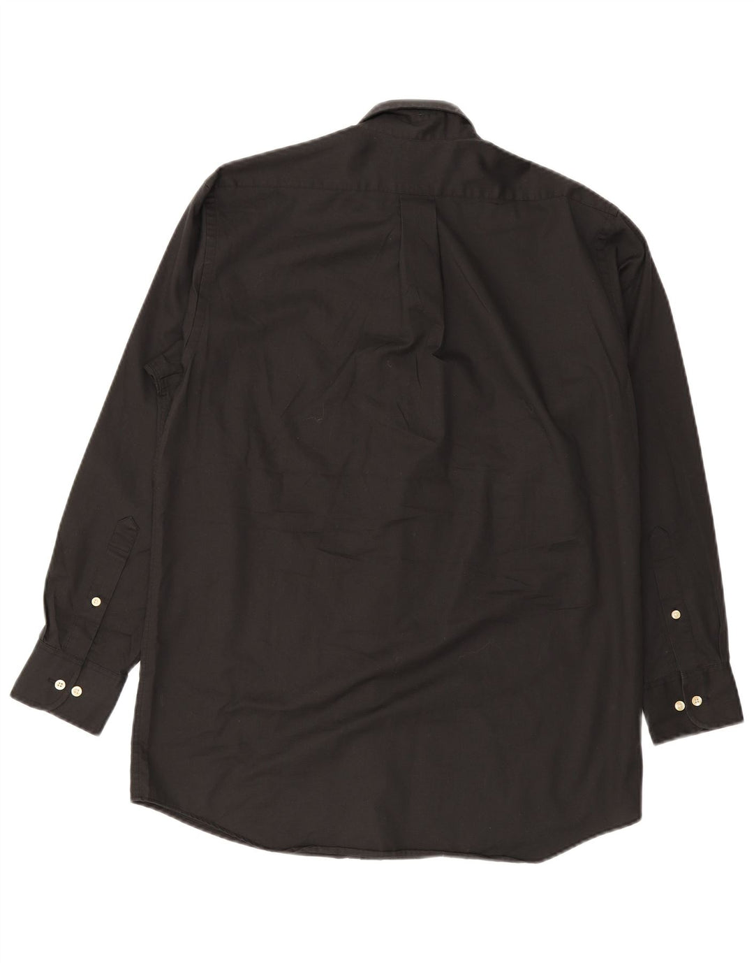 Camisa masculina Chaps tamanho 15 1/2 algodão preto médio