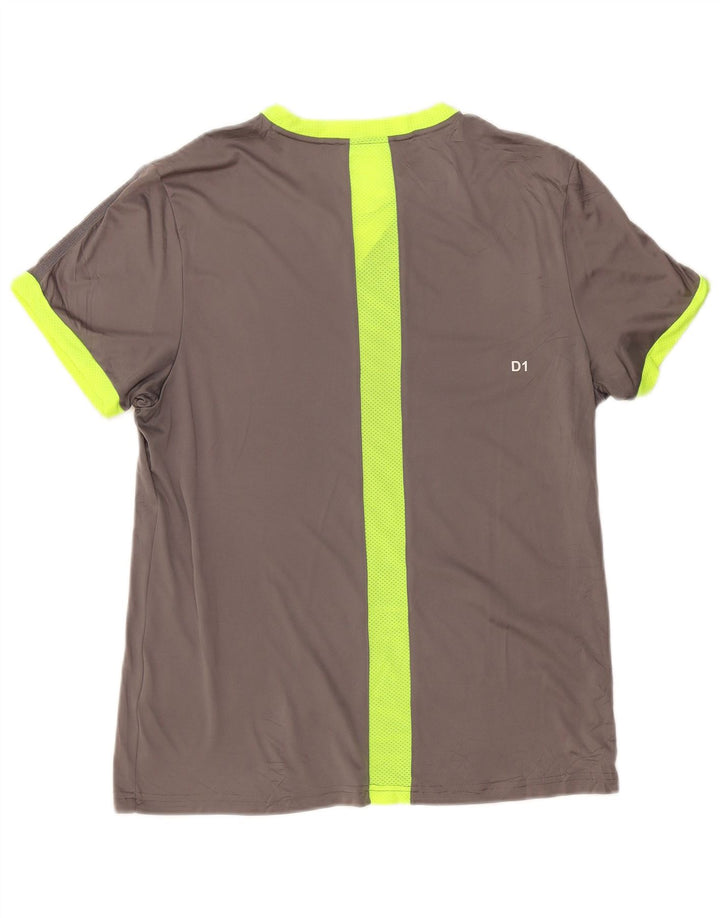 Camiseta masculina Asics Top cinza médio colorblock