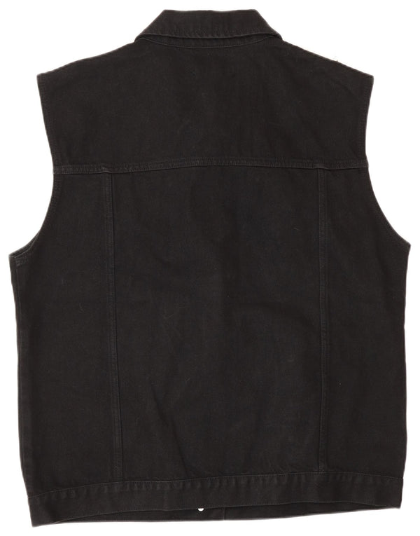 Oasis Womens Denim Gilet UK 16 Grande Algodão Preto