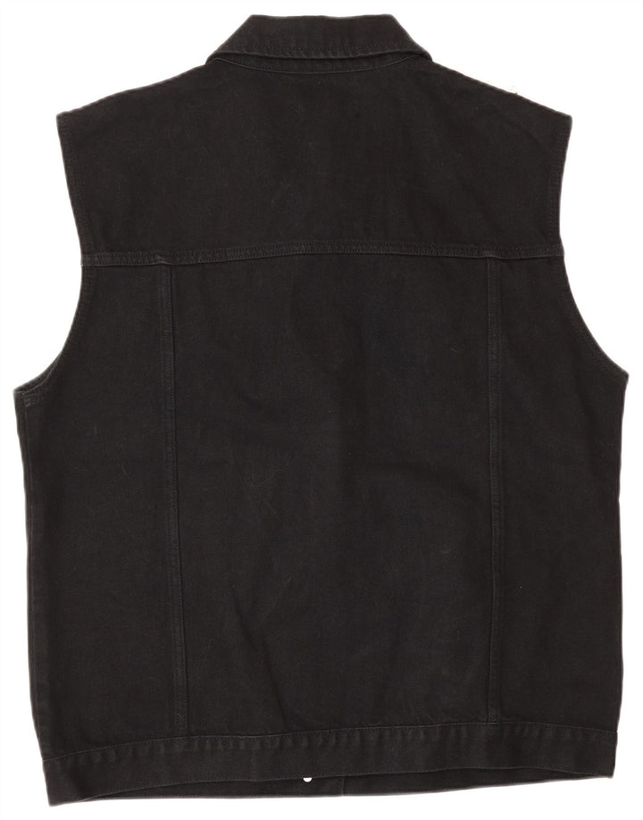 Oasis Womens Denim Gilet UK 16 Grande Algodão Preto