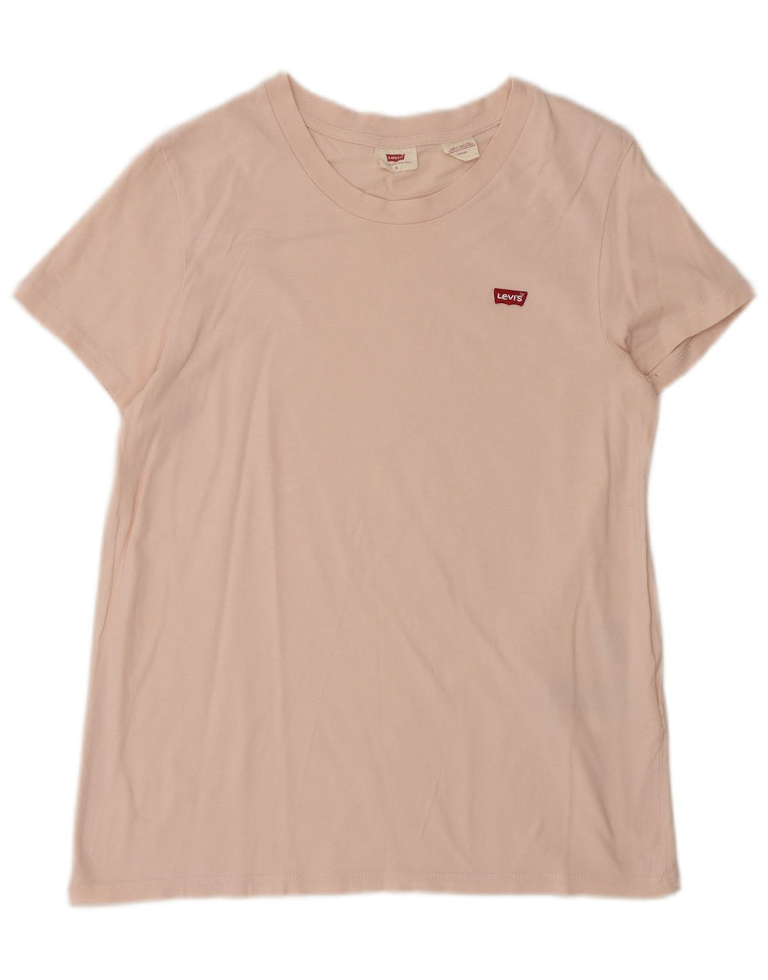 Camiseta feminina Levi's UK 10 pequena algodão rosa