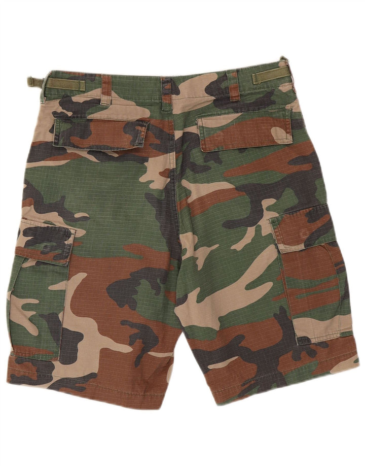 Shorts cargo masculino VINTAGE XS W30 algodão camuflado multicolorido