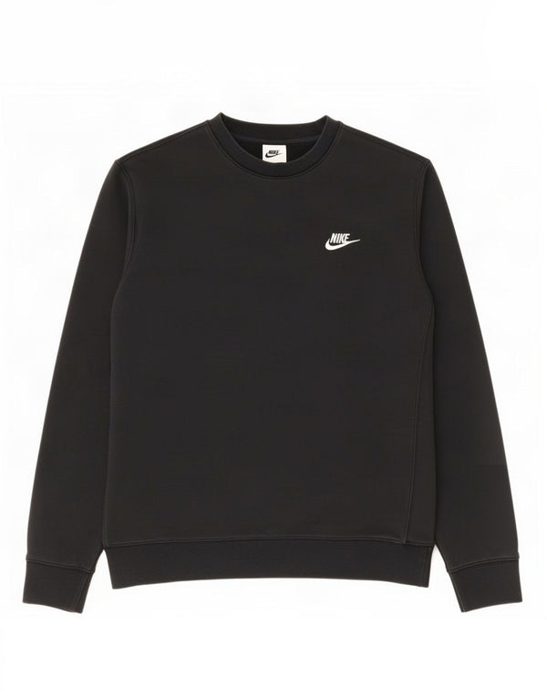 Nike masculino moletom jumper médio algodão preto