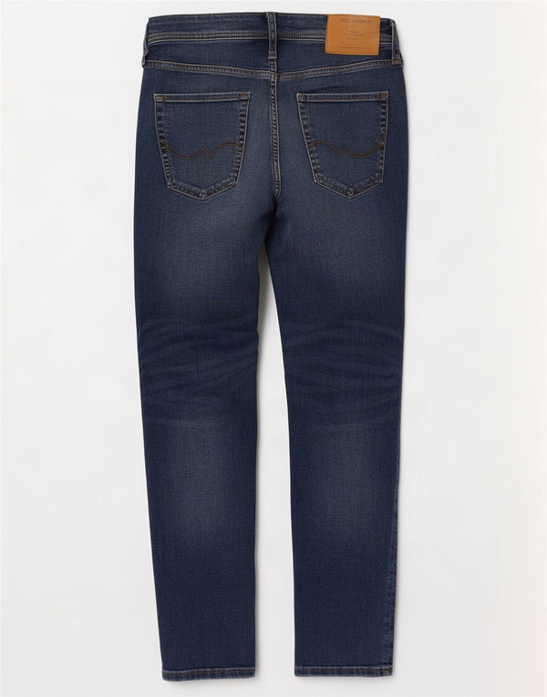 Jack & Jones Masculino Liam Skinny Jeans W31 L30 Azul Marinho Algodão