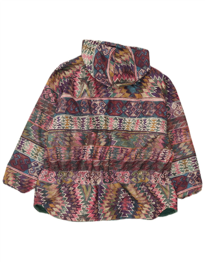 Jaqueta corta-vento feminina com capuz Crazy Idea Reino Unido 14 médio multicolorido