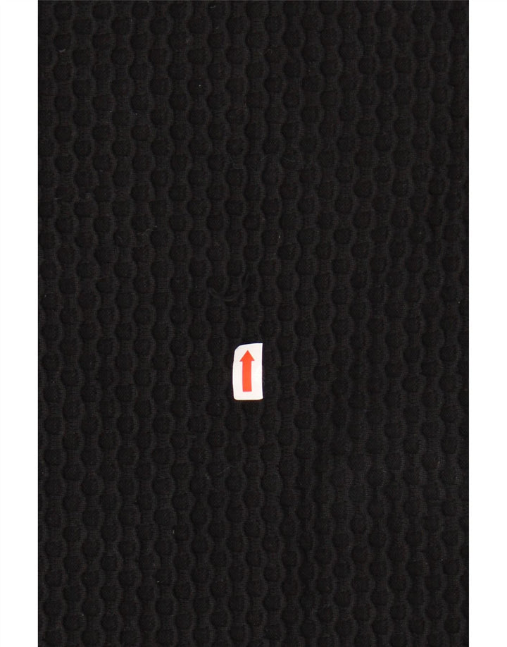 COS Top feminino manga 3/4 Reino Unido 14 algodão preto médio