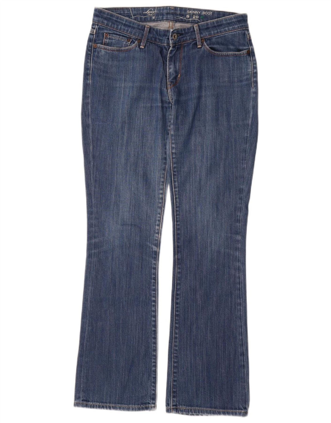 Calça jeans feminina skinny bootcut Levi's US 8 médio W29 L32 azul