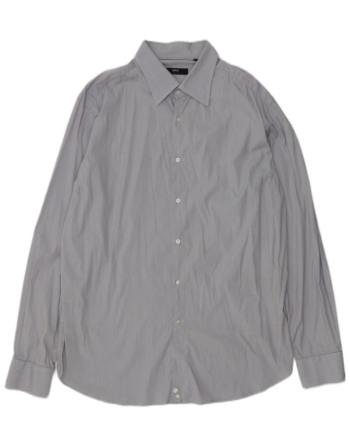 Camisa masculina HUGO BOSS XL cinza xadrez algodão