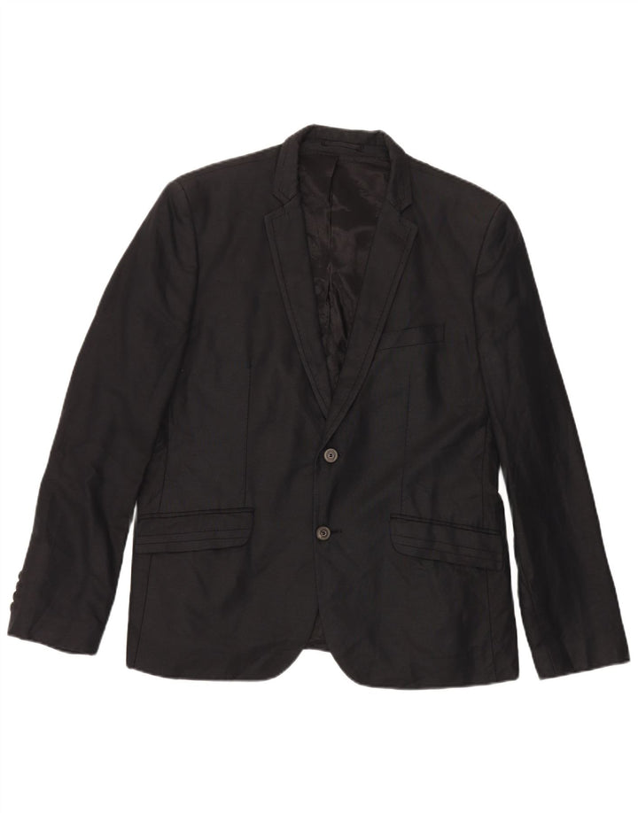 Jaqueta blazer masculina Zara com 2 botões EU 54 XL preta