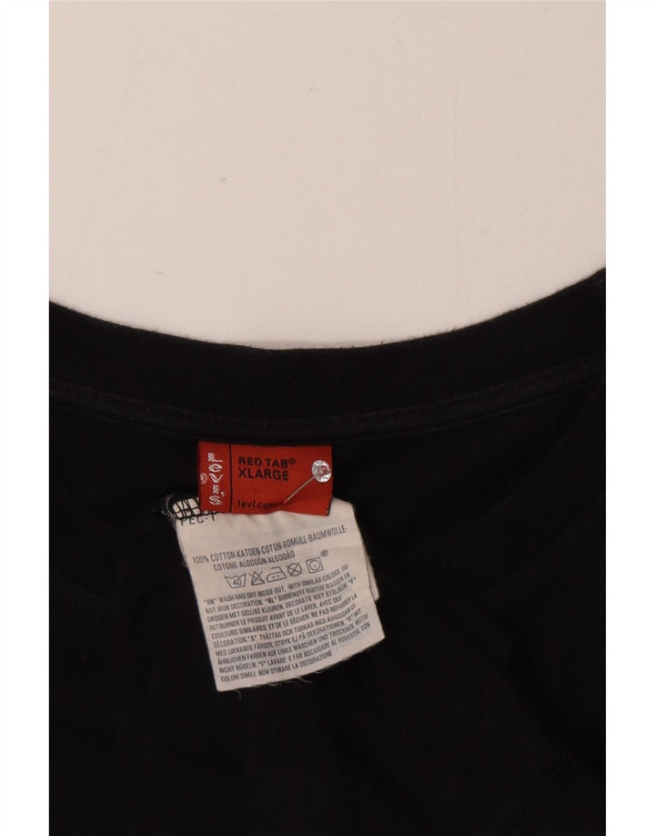 Top masculino Levi's manga comprida XL preto algodão